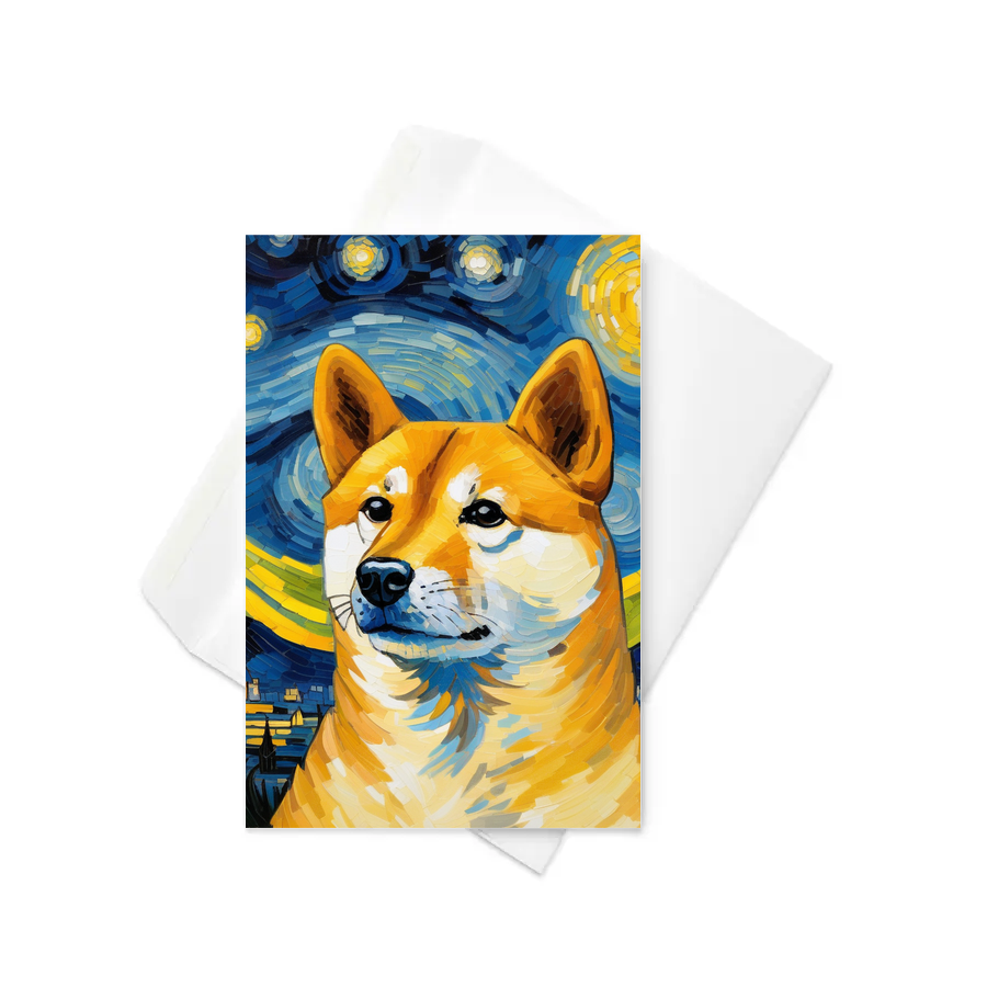 PugMug Custom Shiba Inu Greeting Card