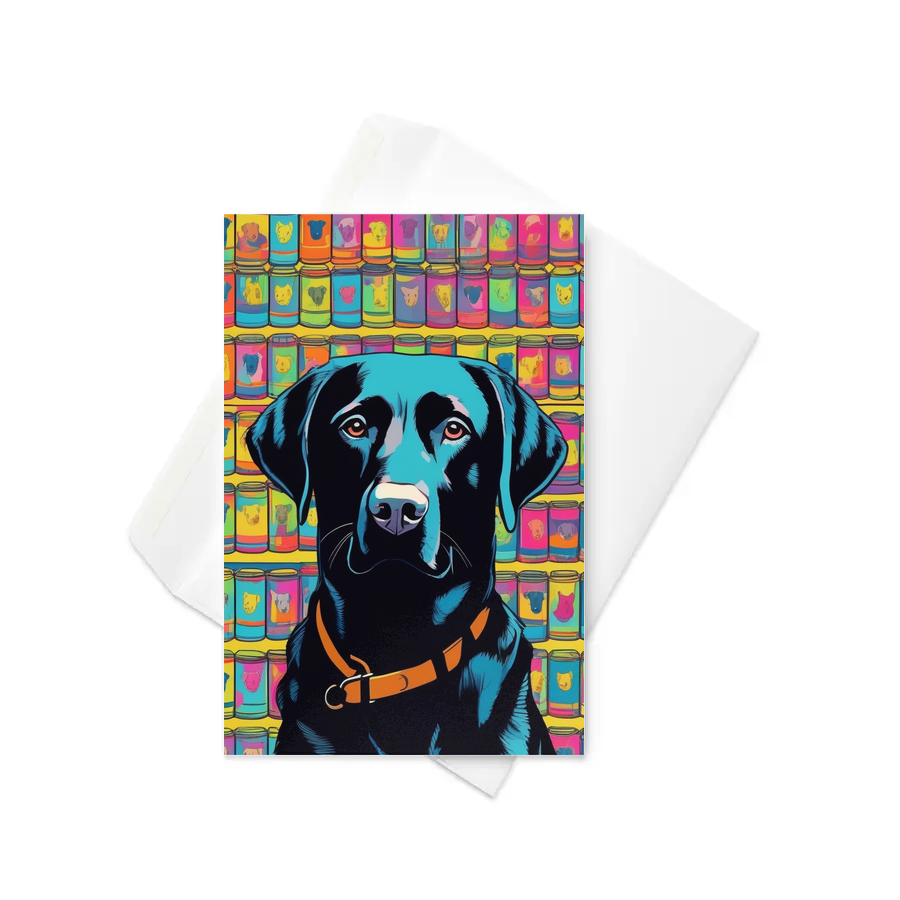 PugMug Custom Black Labrador Retriever Greeting Card