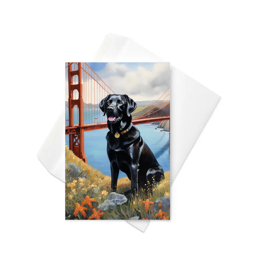 PugMug Custom Black Labrador Retriever Greeting Card
