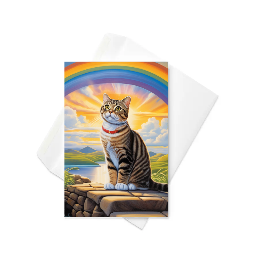 PugMug Custom Tabby Scottish Fold Cat Greeting Card