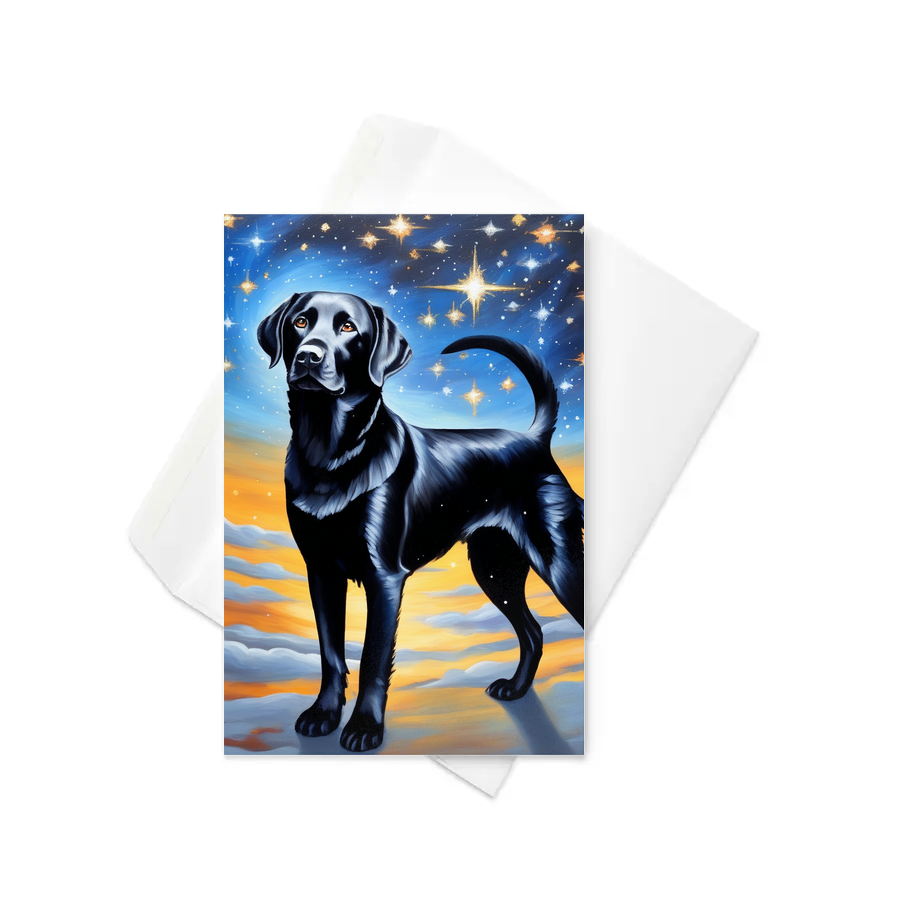PugMug Custom Black Labrador Retriever Greeting Card