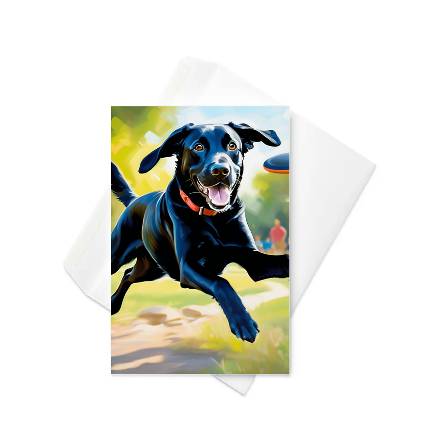 PugMug Custom Black Labrador Retriever Greeting Card