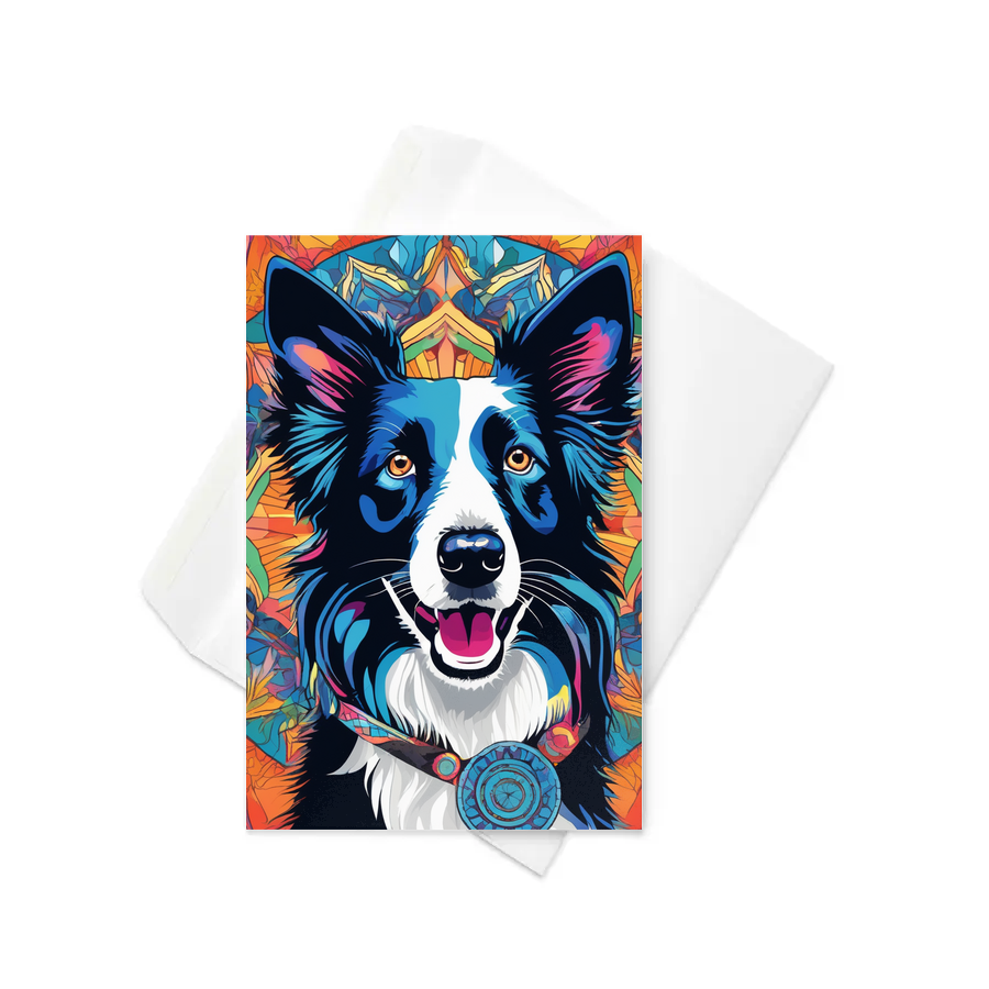 PugMug Custom Border Collie Greeting Card