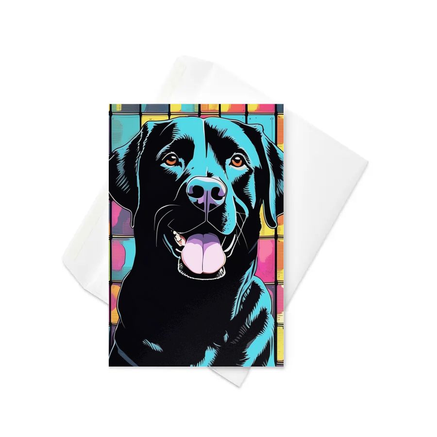 PugMug Custom Black Labrador Retriever Greeting Card