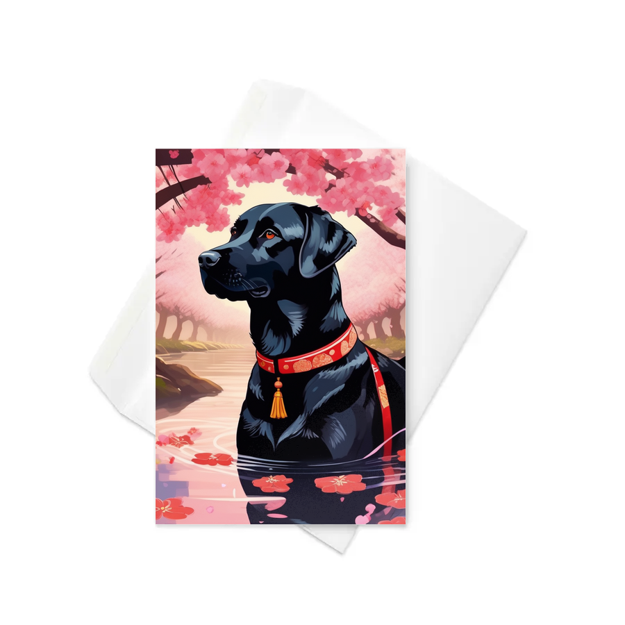 PugMug Custom Black Labrador Retriever Greeting Card