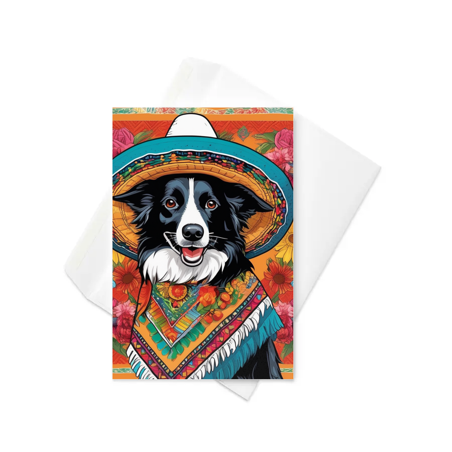 PugMug Custom Border Collie Greeting Card