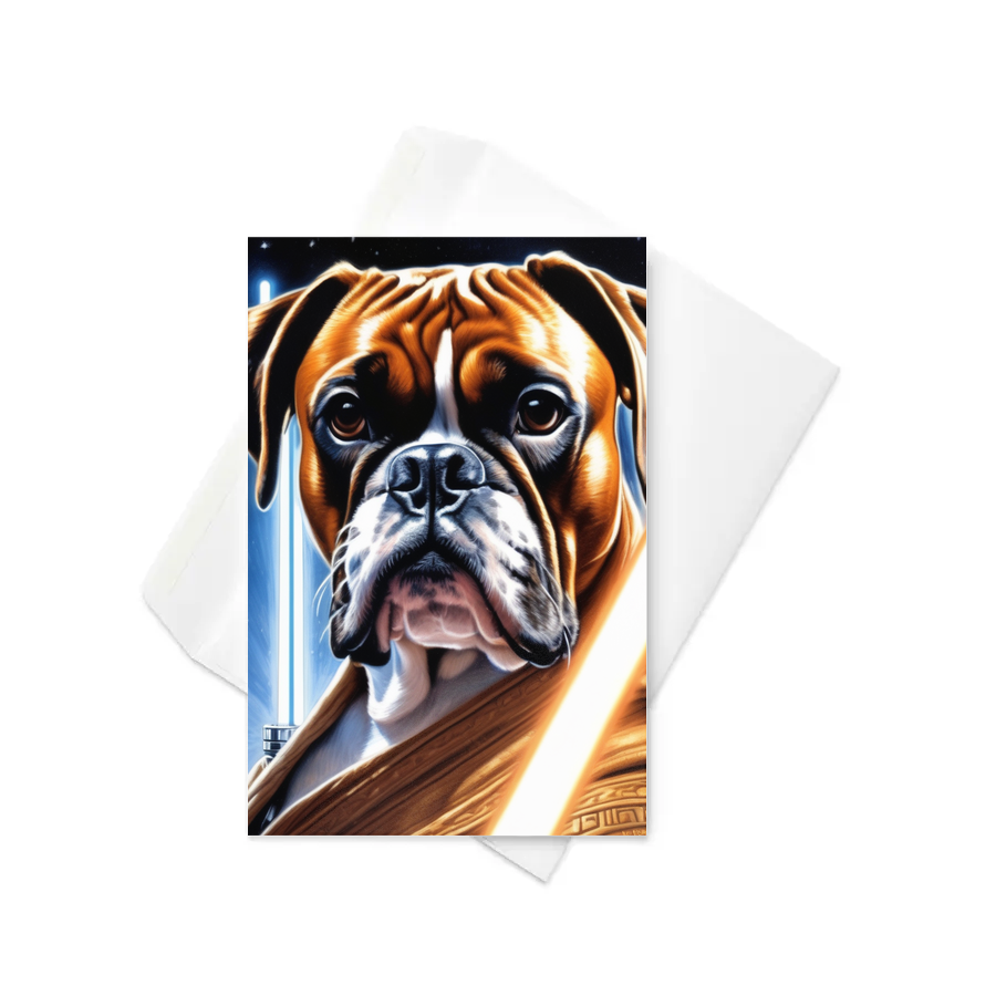 PugMug Custom Boxer Dog Greeting Card