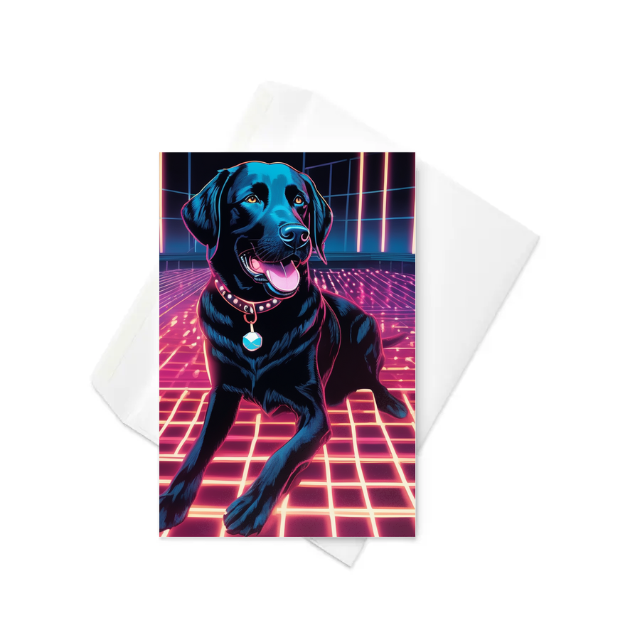 PugMug Custom Black Labrador Retriever Greeting Card