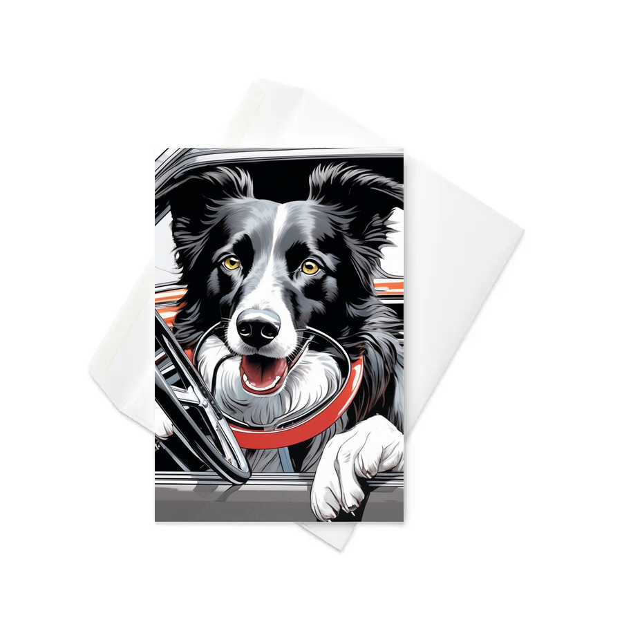 PugMug Custom Border Collie Greeting Card