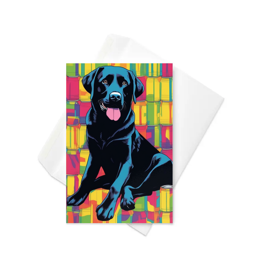 PugMug Custom Black Labrador Retriever Greeting Card