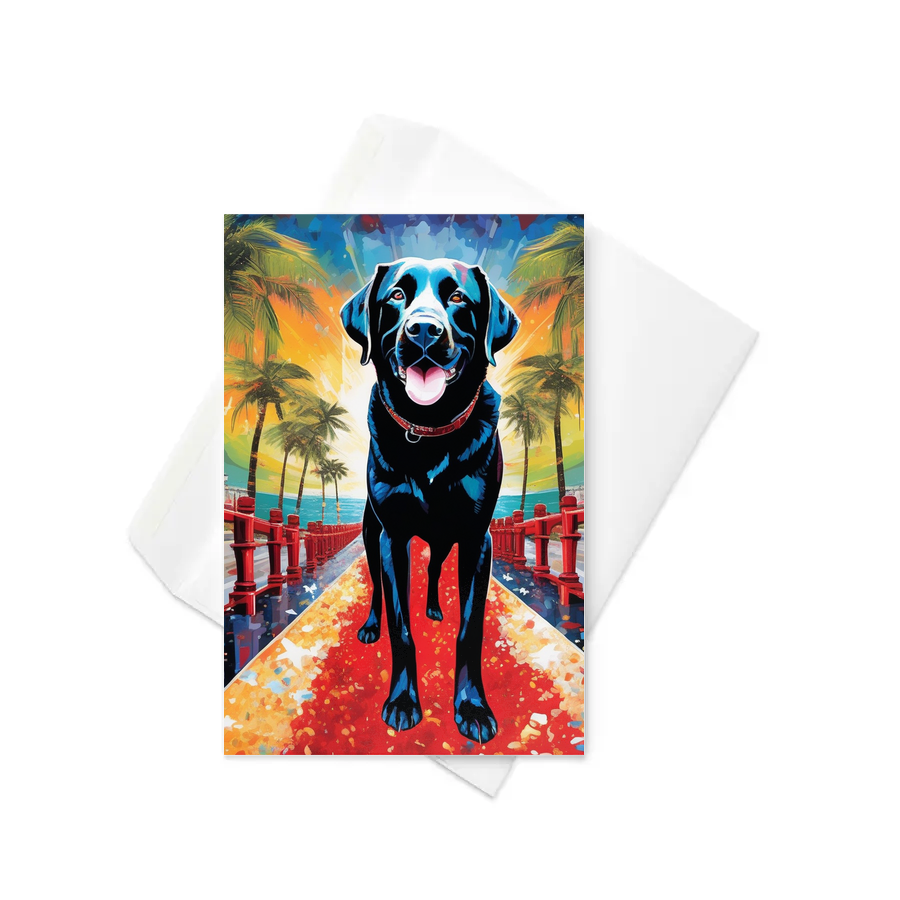 PugMug Custom Black Labrador Retriever Greeting Card