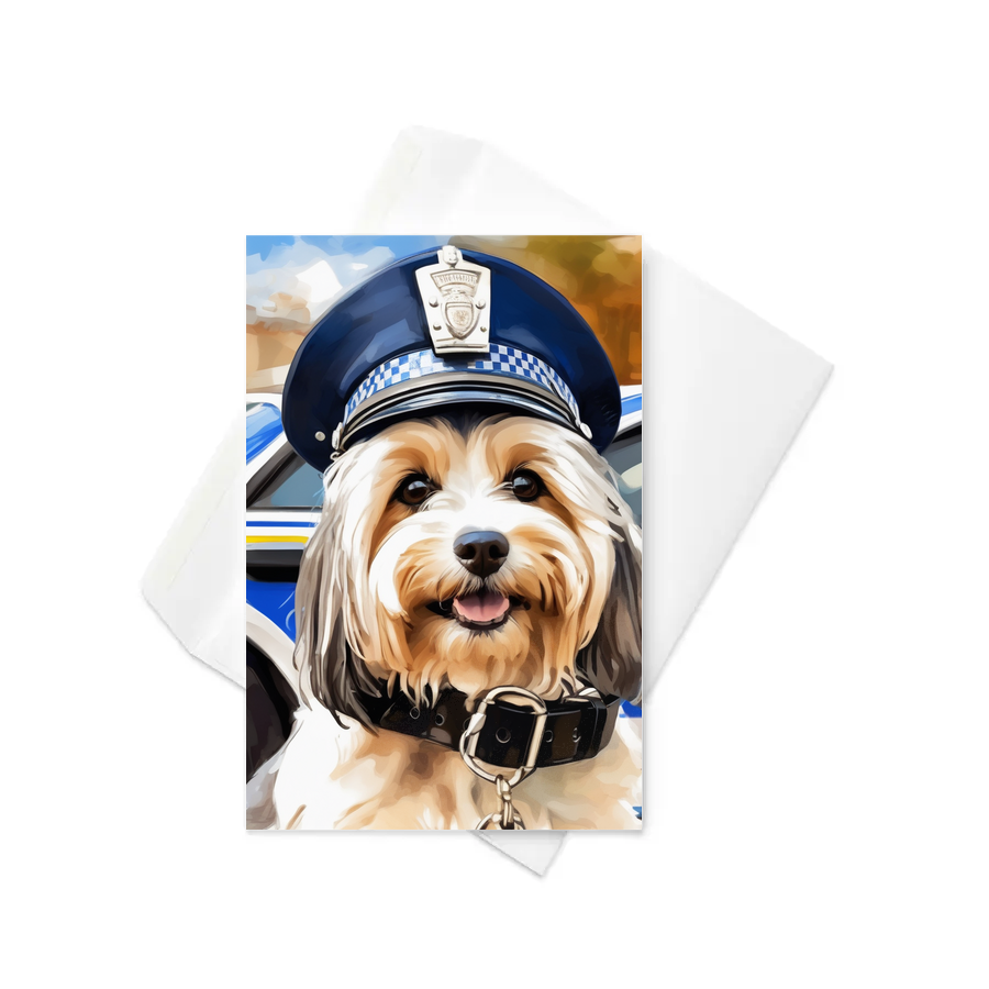 PugMug Custom Tan Havanese Dog Greeting Card