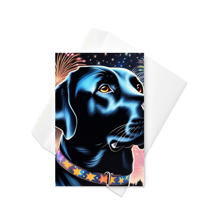 PugMug Custom Black Labrador Retriever Greeting Card