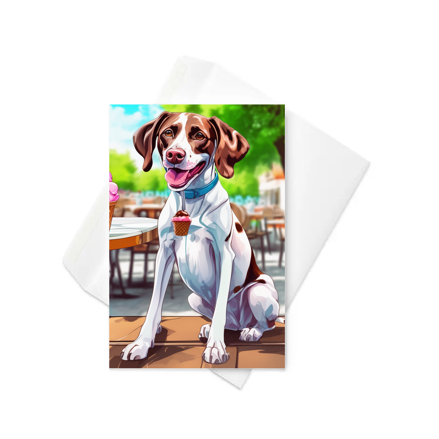 PugMug Custom Pointer Dog Greeting Card