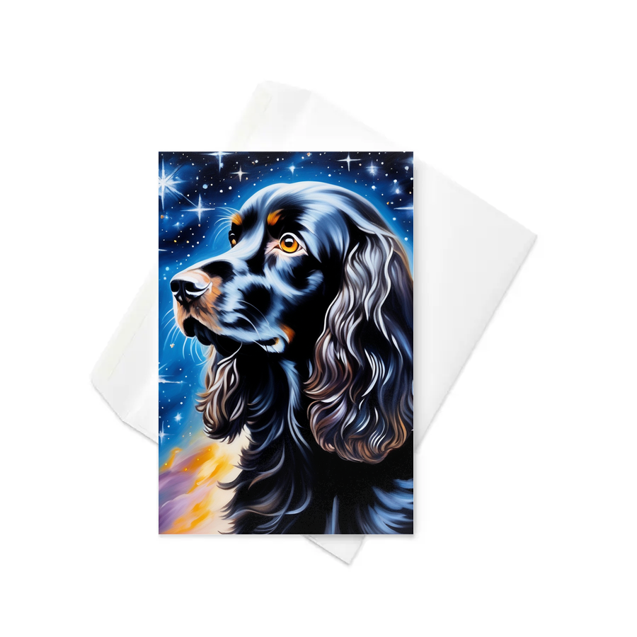 PugMug Custom Cocker Spaniel Greeting Card