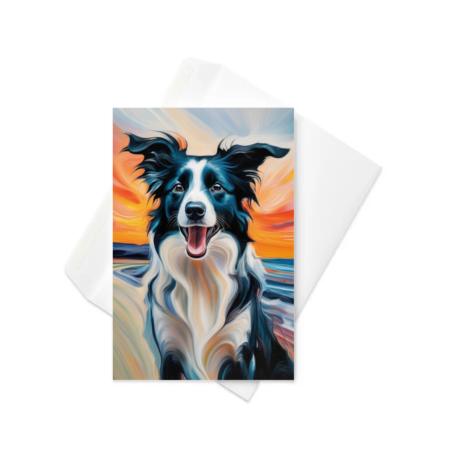 PugMug Custom Border Collie Greeting Card
