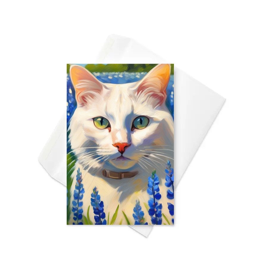 PugMug Custom White Companion Cat Greeting Card