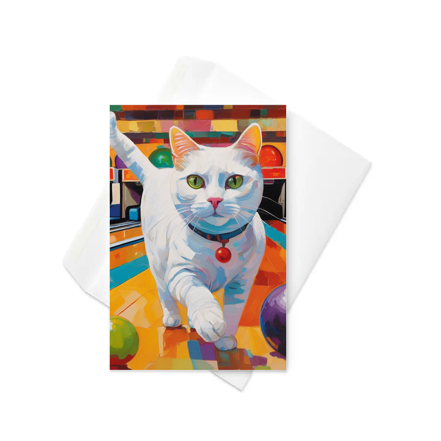 PugMug Custom White Companion Cat Greeting Card