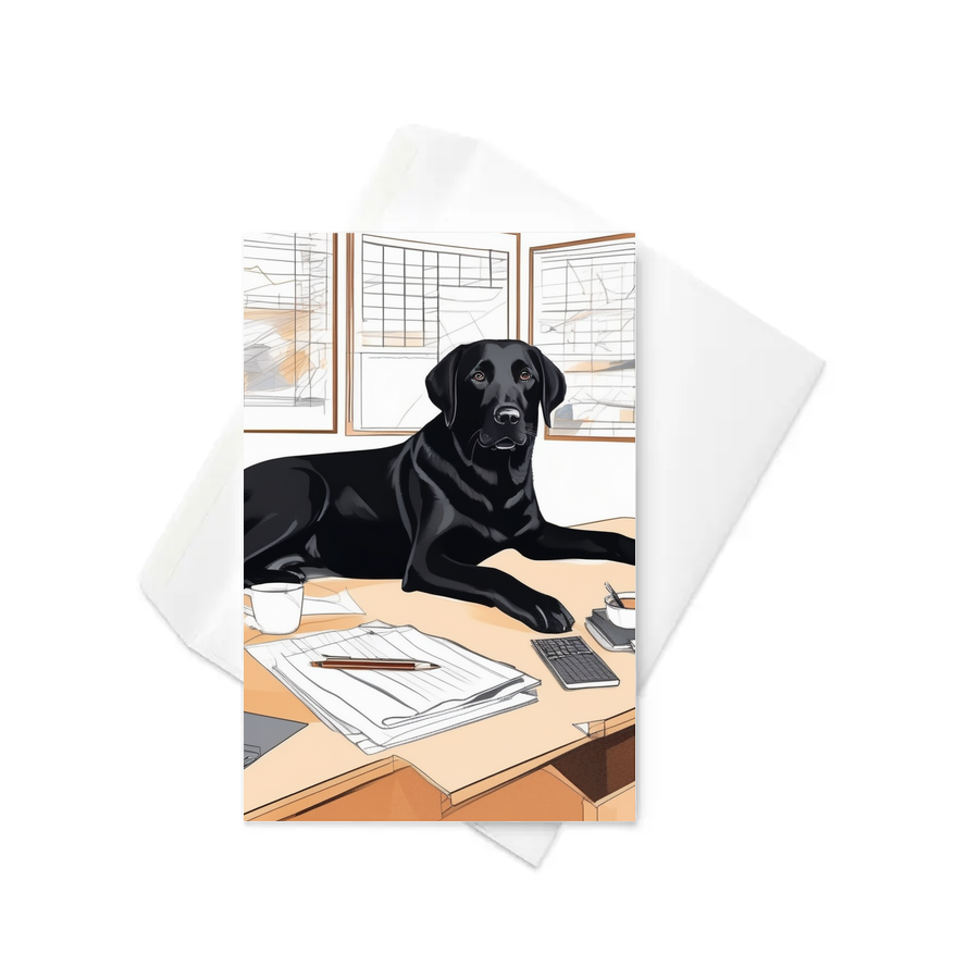 PugMug Custom Black Labrador Retriever Greeting Card