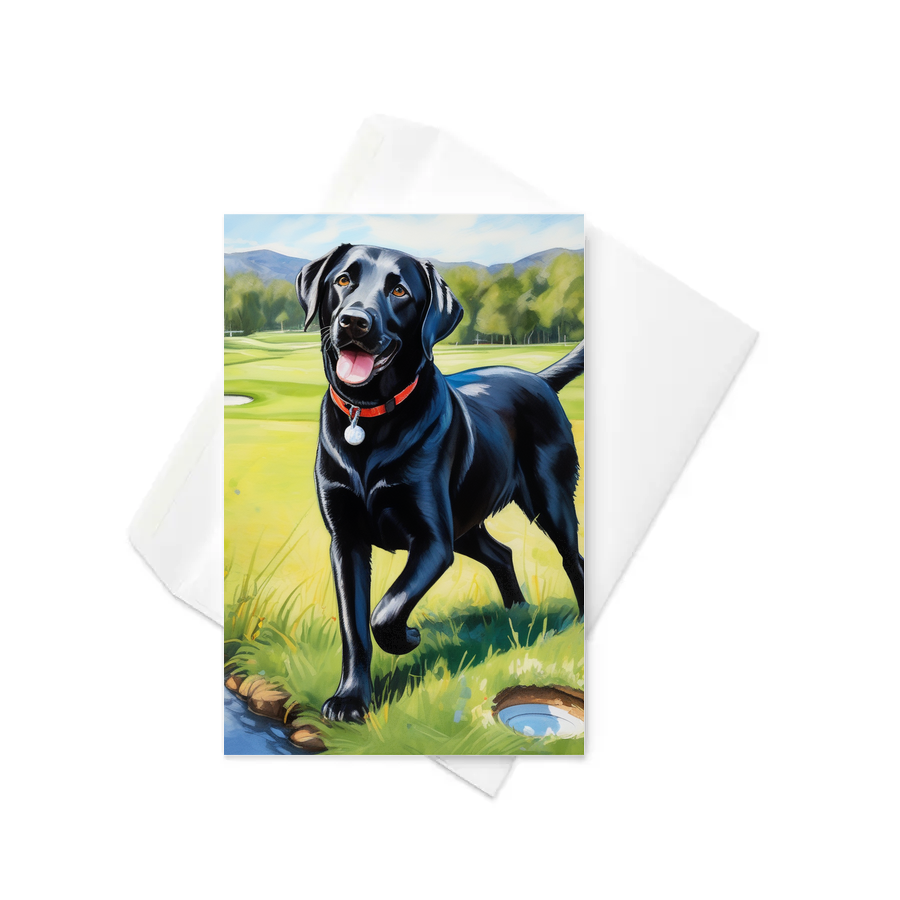 PugMug Custom Black Labrador Retriever Greeting Card