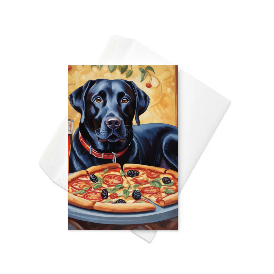 PugMug Custom Black Labrador Retriever Greeting Card