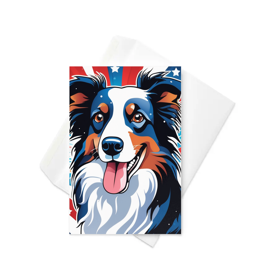 PugMug Custom Border Collie Greeting Card
