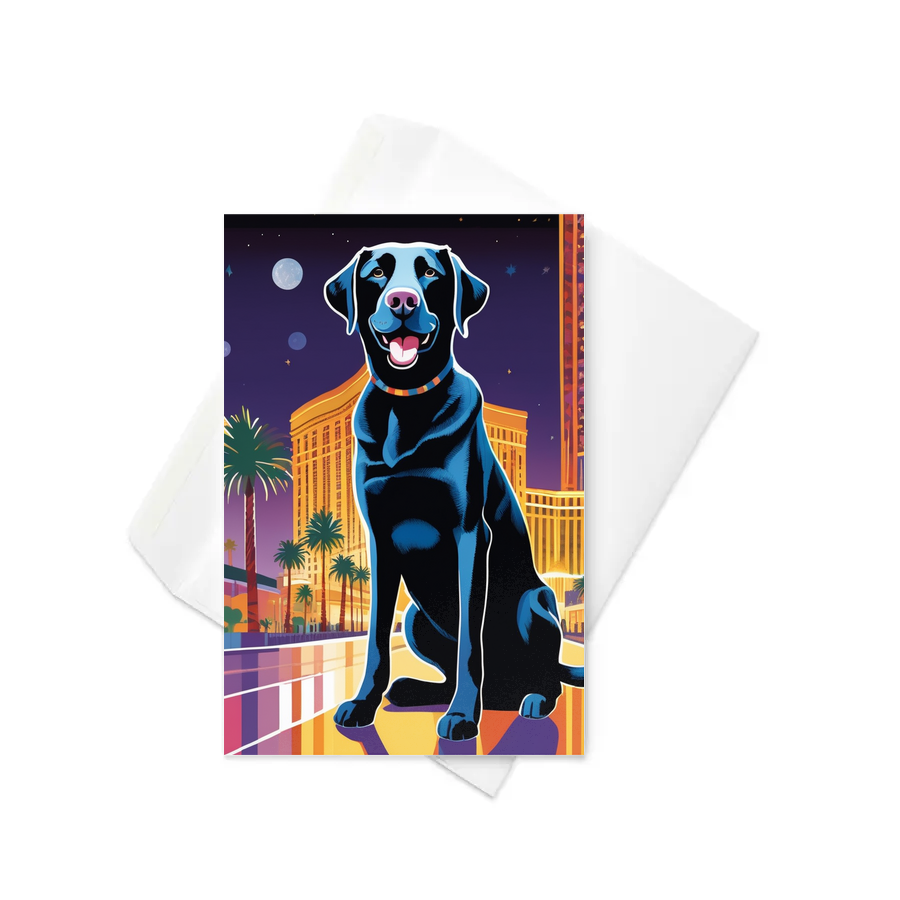 PugMug Custom Black Labrador Retriever Greeting Card