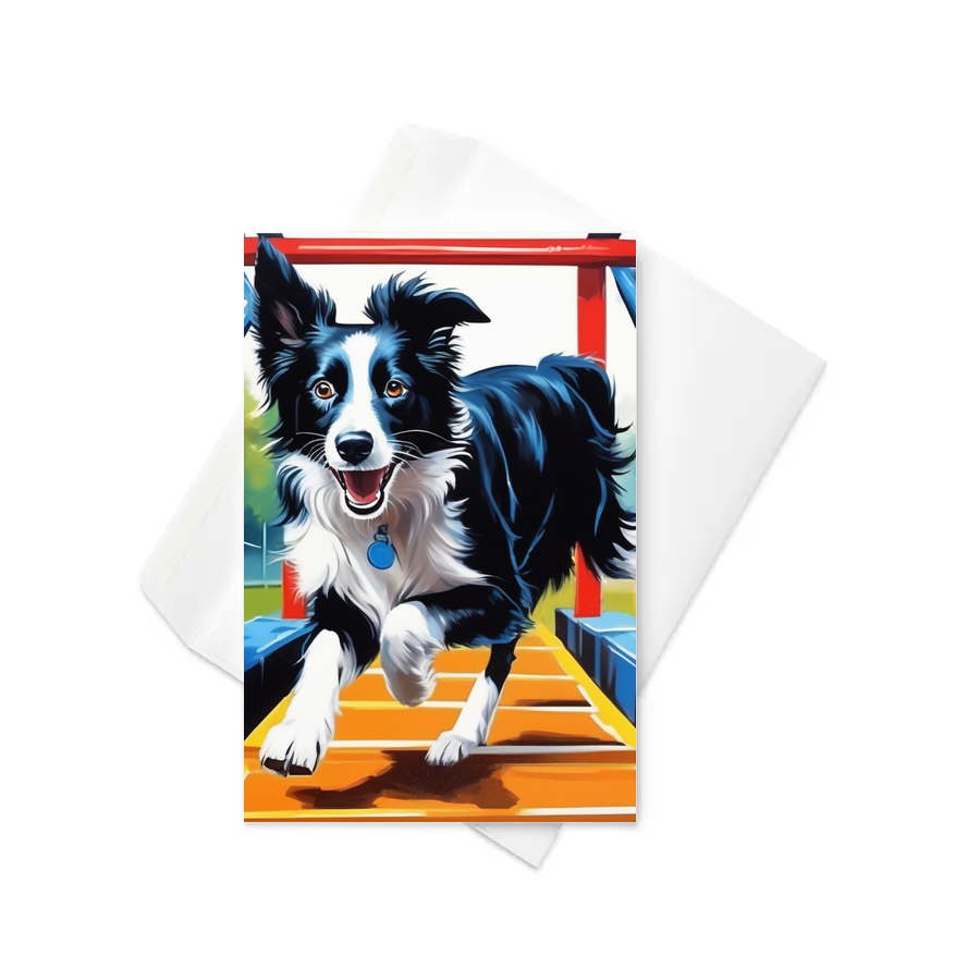 PugMug Custom Border Collie Greeting Card