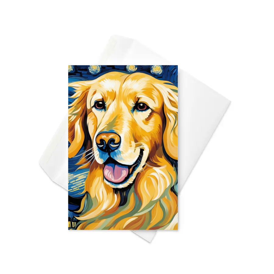 PugMug Custom Golden Retriever Greeting Card