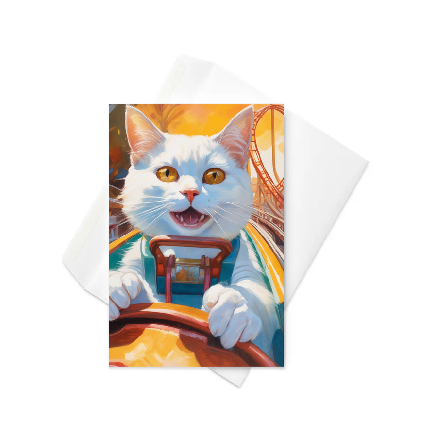 PugMug Custom White Companion Cat Greeting Card