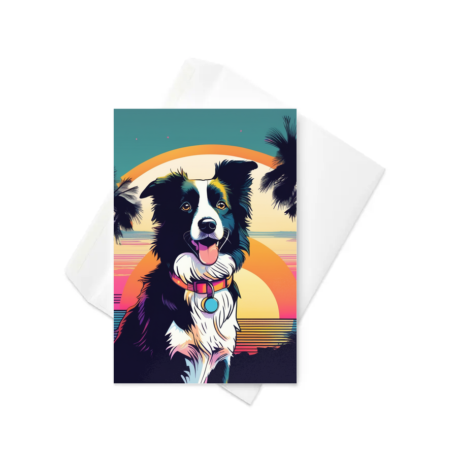 PugMug Custom Border Collie Greeting Card