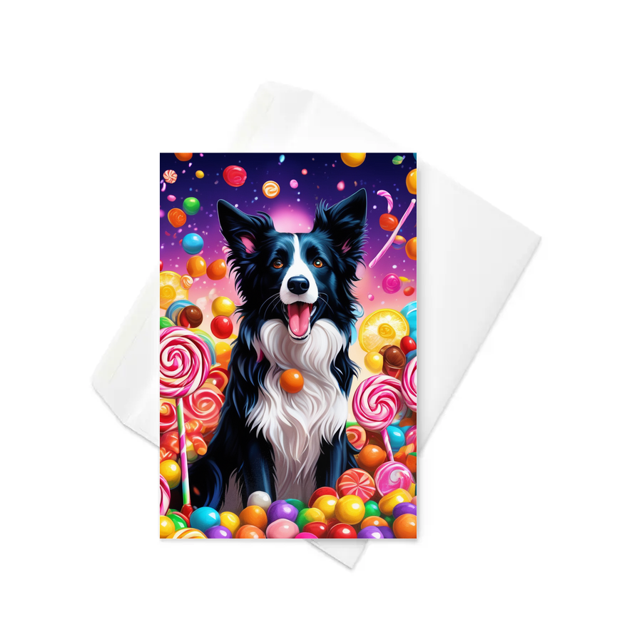 PugMug Custom Border Collie Greeting Card