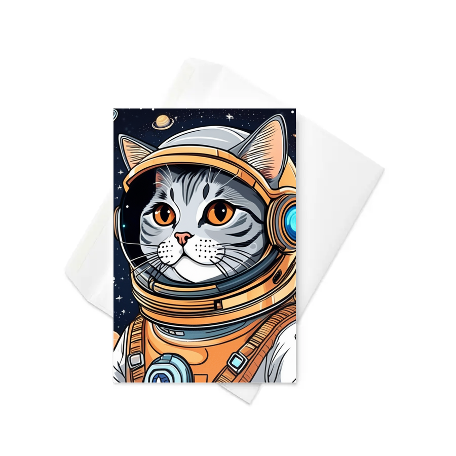 PugMug Custom Tabby British Shorthair Cat Greeting Card