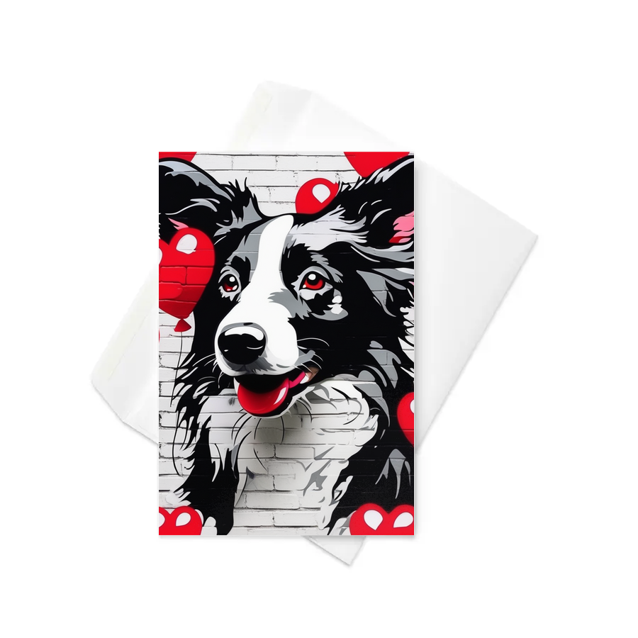 PugMug Custom Border Collie Greeting Card