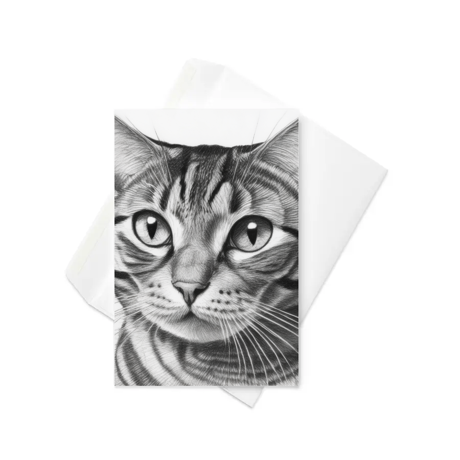 PugMug Custom Tabby American Shorthair Cat Greeting Card
