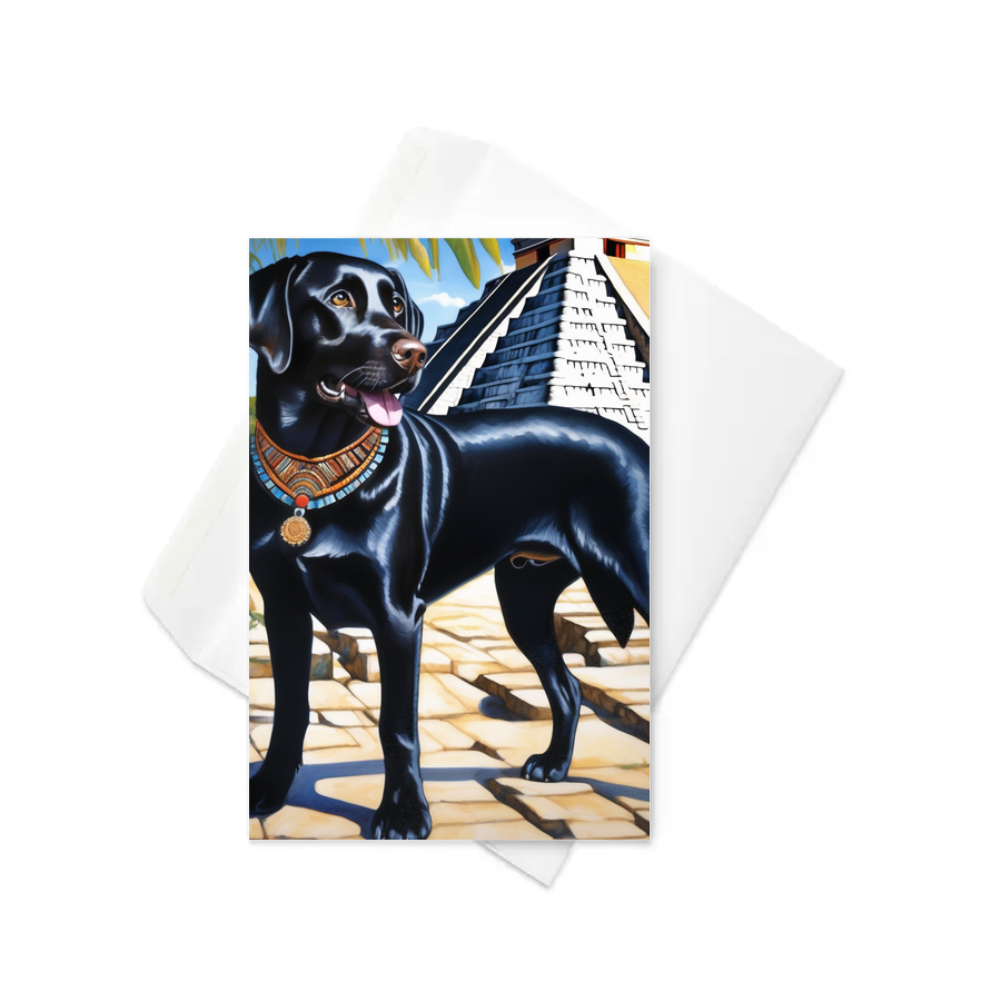 PugMug Custom Black Labrador Retriever Greeting Card