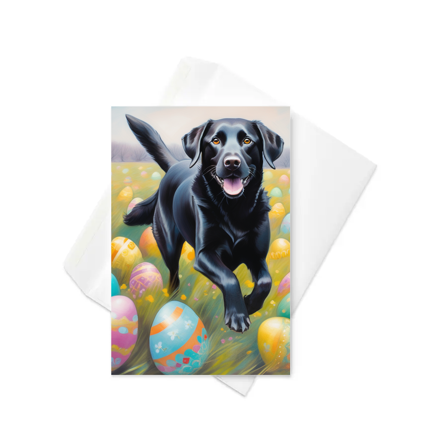 PugMug Custom Black Labrador Retriever Greeting Card