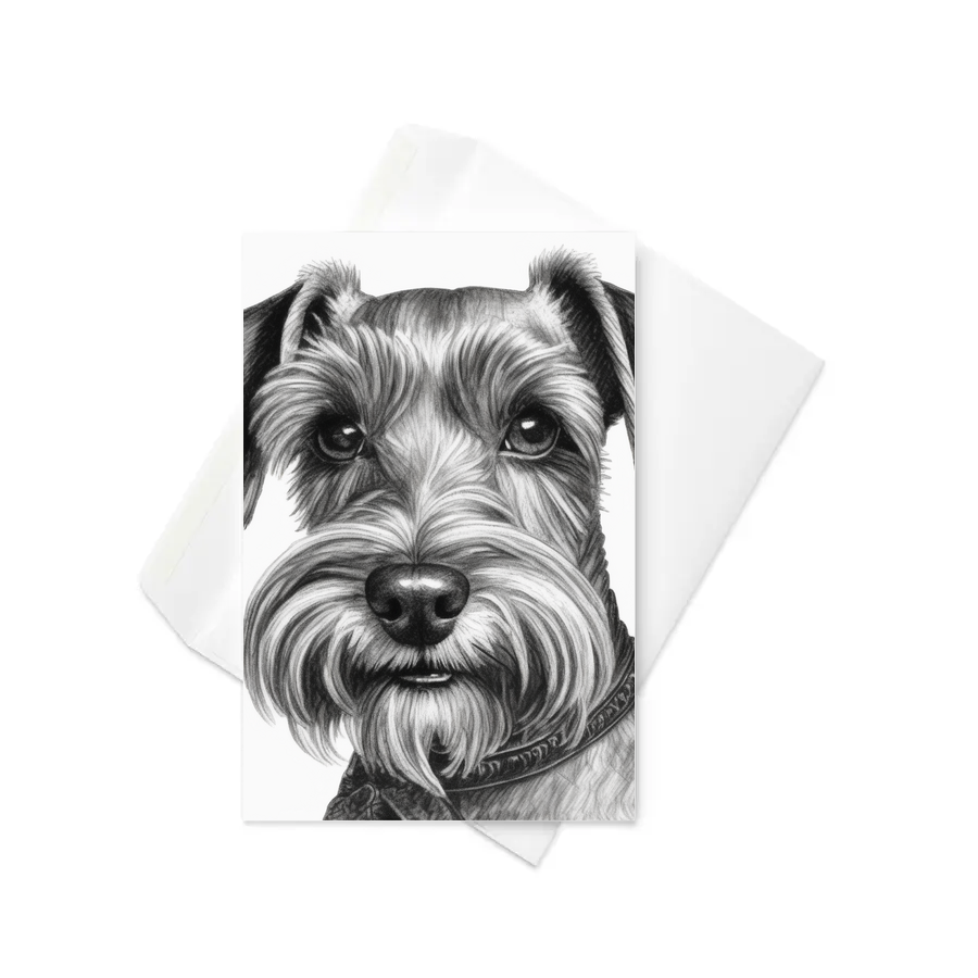 PugMug Custom Miniature Schnauzer Greeting Card