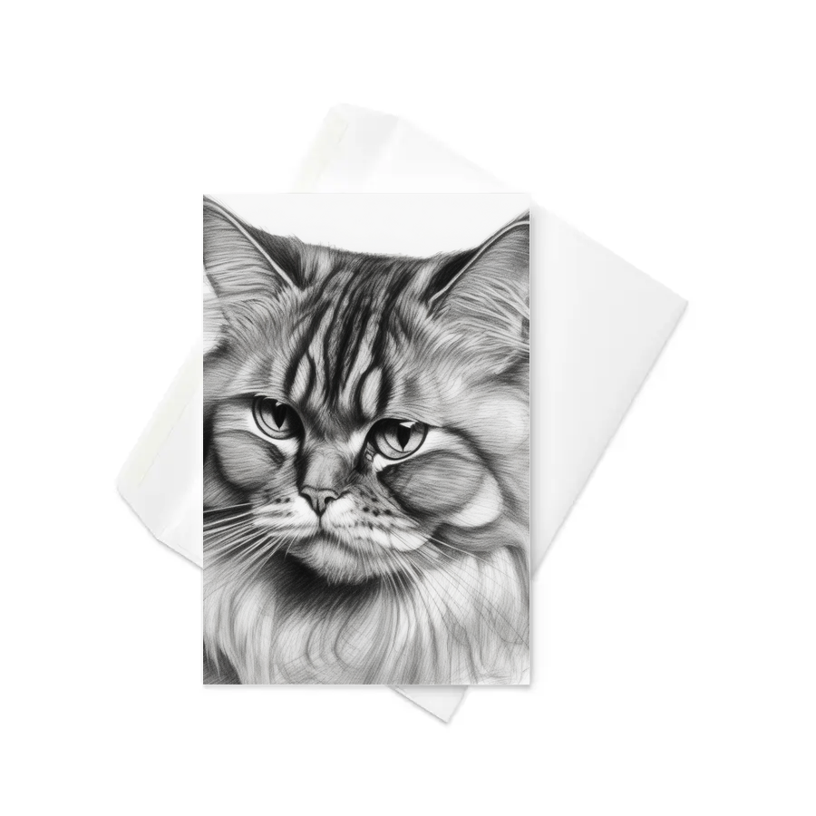 PugMug Custom Tabby Persian Cat Greeting Card