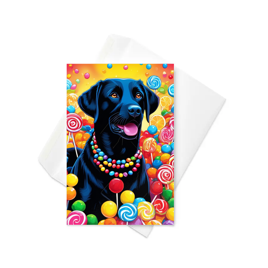 PugMug Custom Black Labrador Retriever Greeting Card