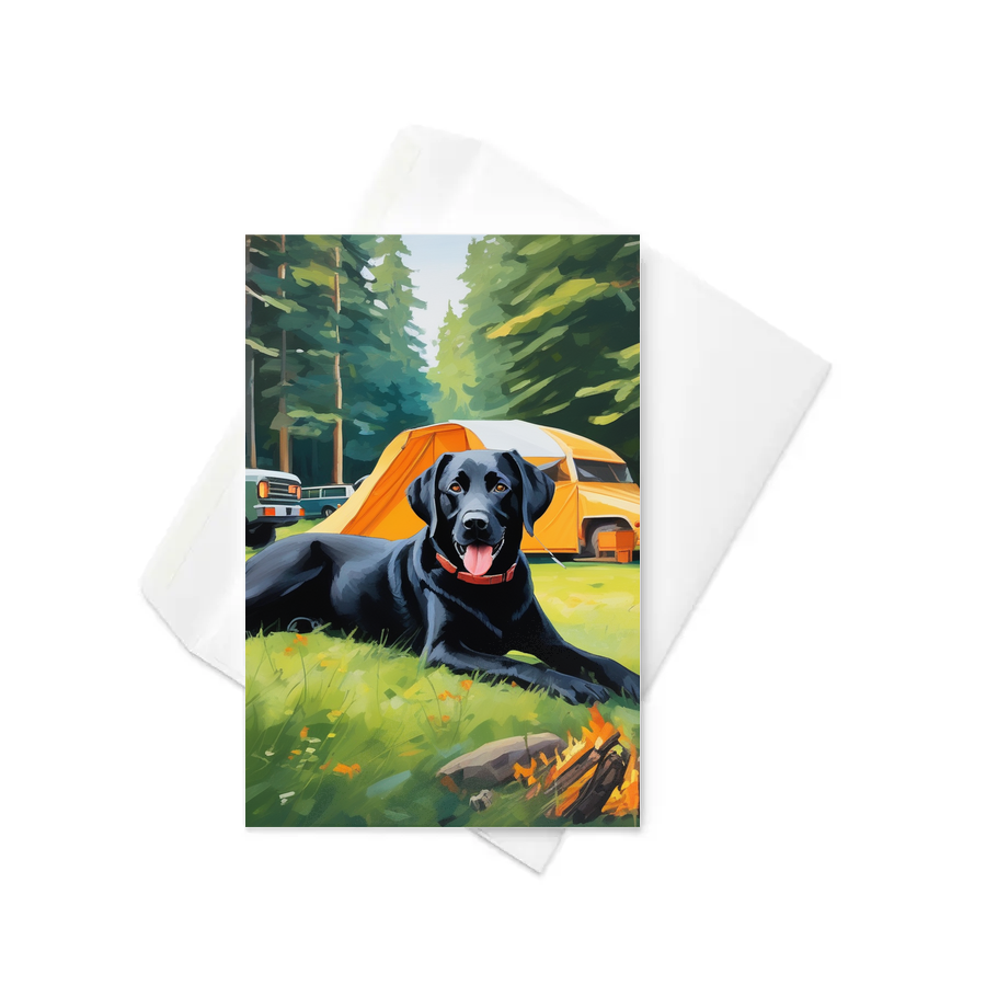PugMug Custom Black Labrador Retriever Greeting Card