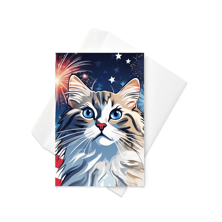 PugMug Custom Tabby Ragdoll Cat Greeting Card