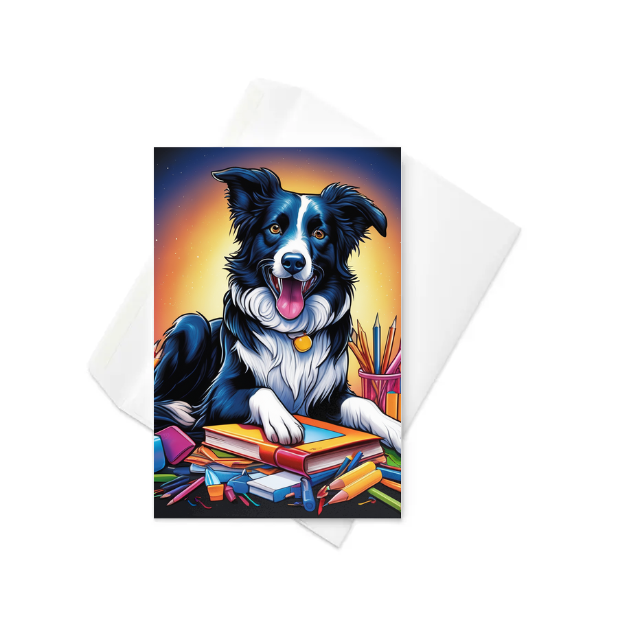 PugMug Custom Border Collie Greeting Card