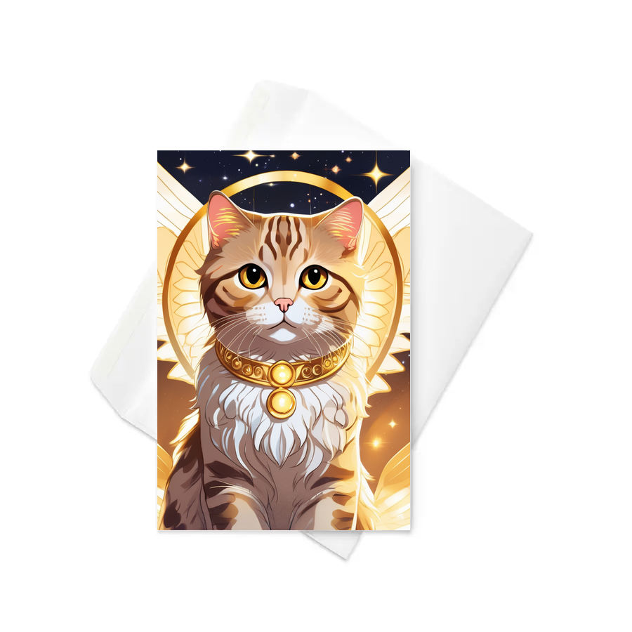PugMug Custom Tabby Scottish Fold Cat Greeting Card