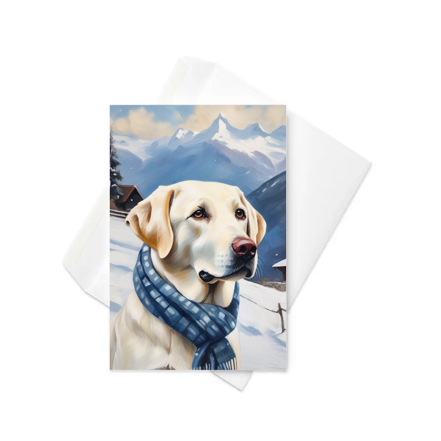 PugMug Custom White Labrador Retriever Greeting Card