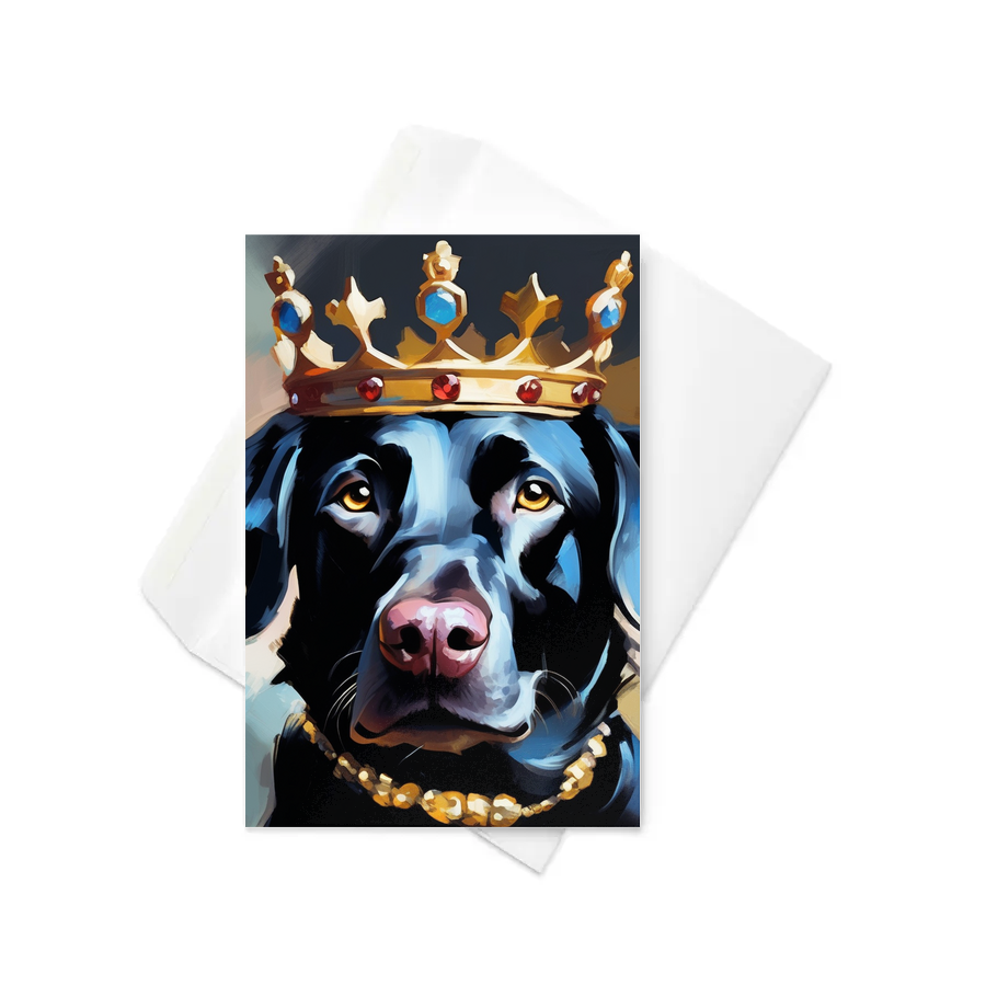 PugMug Custom Black Labrador Retriever Greeting Card