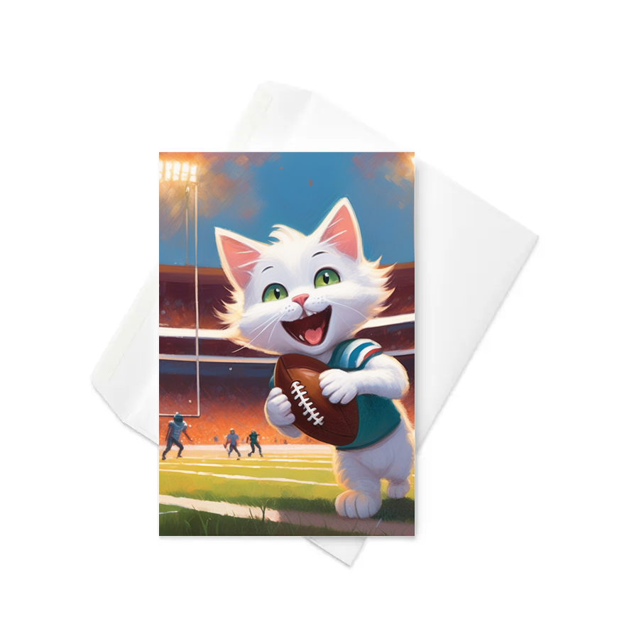 PugMug Custom White Companion Cat Greeting Card