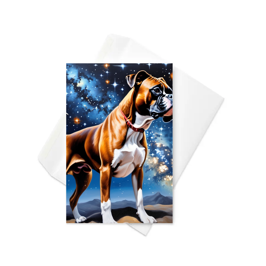 PugMug Custom Boxer Dog Greeting Card