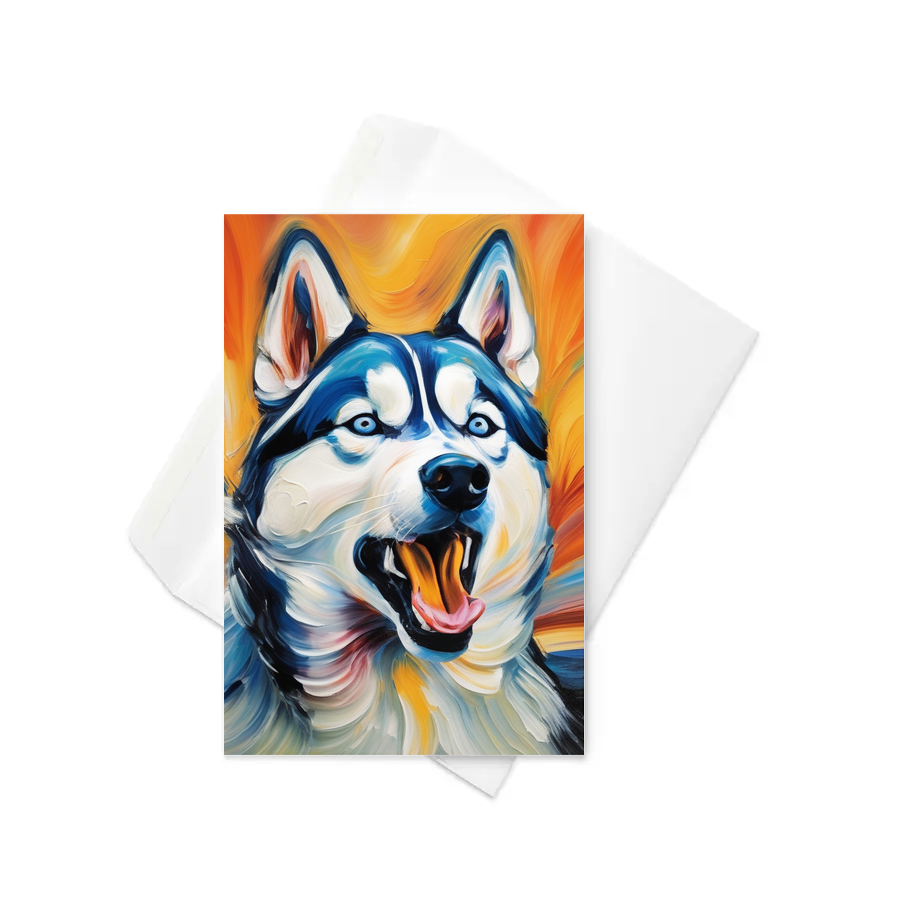 PugMug Custom Siberian Husky Greeting Card