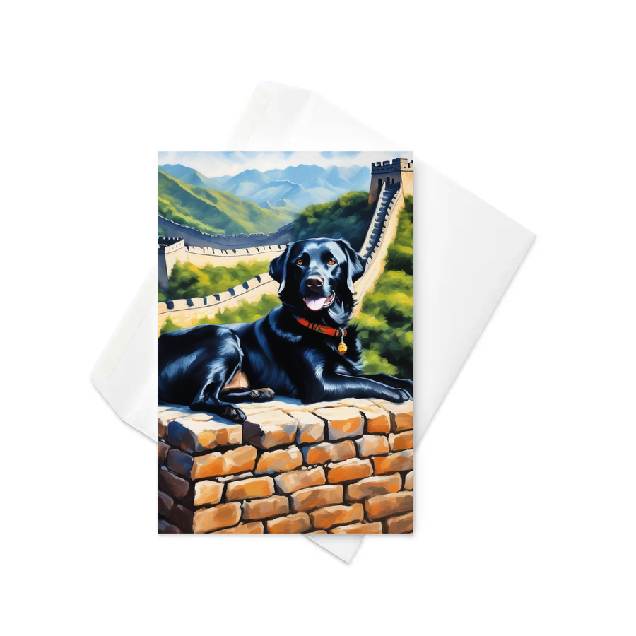 PugMug Custom Black Labrador Retriever Greeting Card